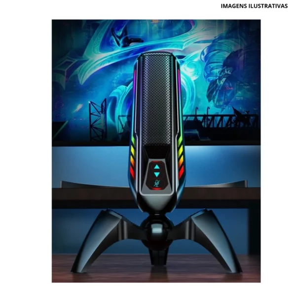 MICROFONE GAMER STREAM LIGHT RGBM346
